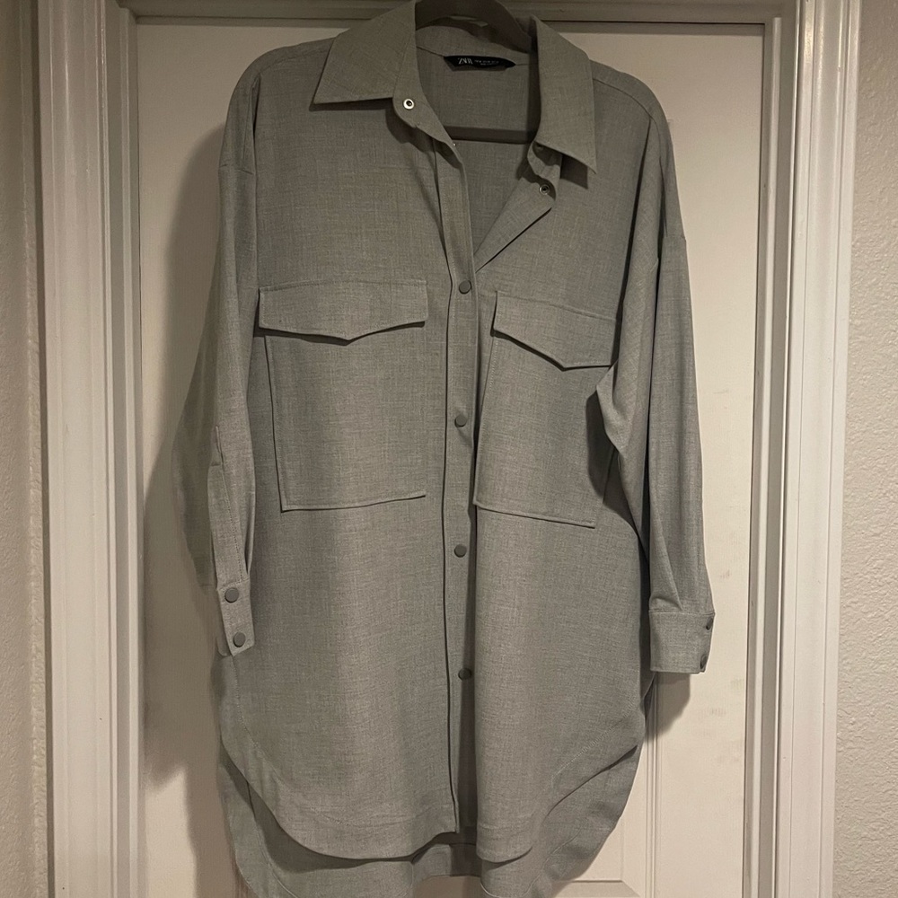 Zara oversized button up tunic
